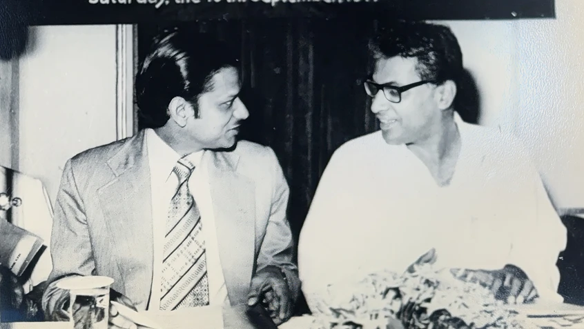Ajay Rungta with George Fernandes, 1977